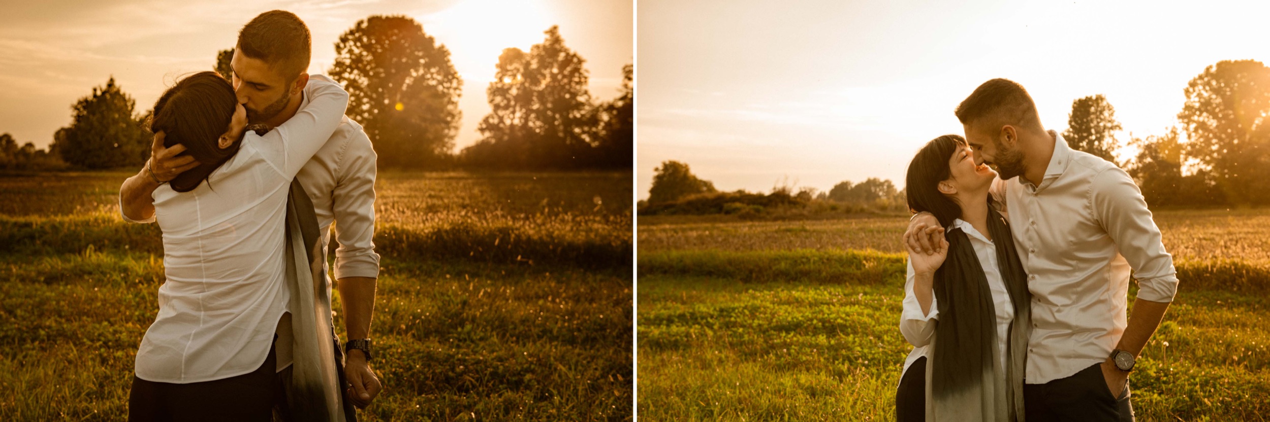 sessione di ritratto al tramonto, candid photography, family session, countryside, campagna, Milano